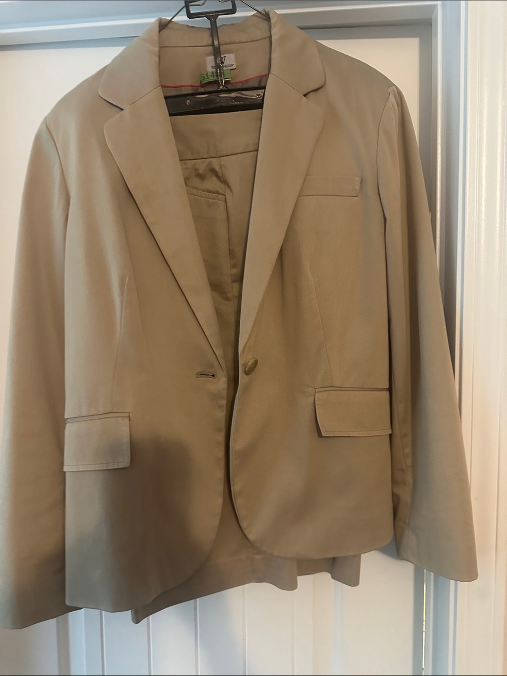 Worthington Tan Women's Blazer - Single Button Notch Lapel